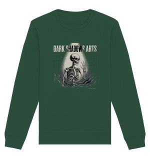Defiant Bones – Erhobenes Skelett in mystischem Nebel - DSA - Organic Basic Unisex Sweatshirt | Sweatshirts | Dark Shadows Arts