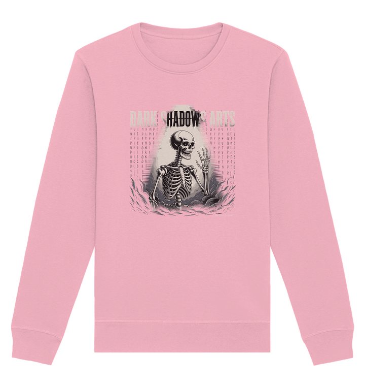Defiant Bones – Erhobenes Skelett in mystischem Nebel - DSA - Organic Basic Unisex Sweatshirt | Sweatshirts | Dark Shadows Arts
