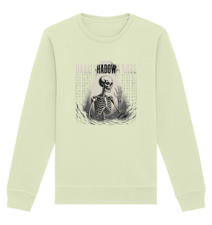 Defiant Bones – Erhobenes Skelett in mystischem Nebel - DSA - Organic Basic Unisex Sweatshirt | Sweatshirts | Dark Shadows Arts