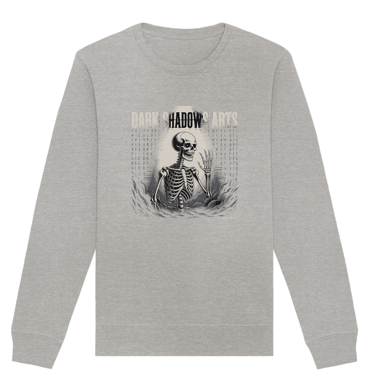 Defiant Bones – Erhobenes Skelett in mystischem Nebel - DSA - Organic Basic Unisex Sweatshirt | Sweatshirts | Dark Shadows Arts
