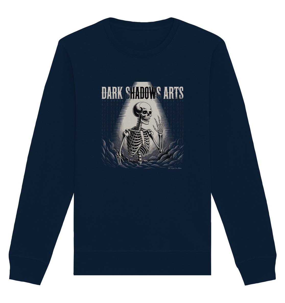 Defiant Bones – Erhobenes Skelett in mystischem Nebel - DSA - Organic Basic Unisex Sweatshirt | Sweatshirts | Dark Shadows Arts