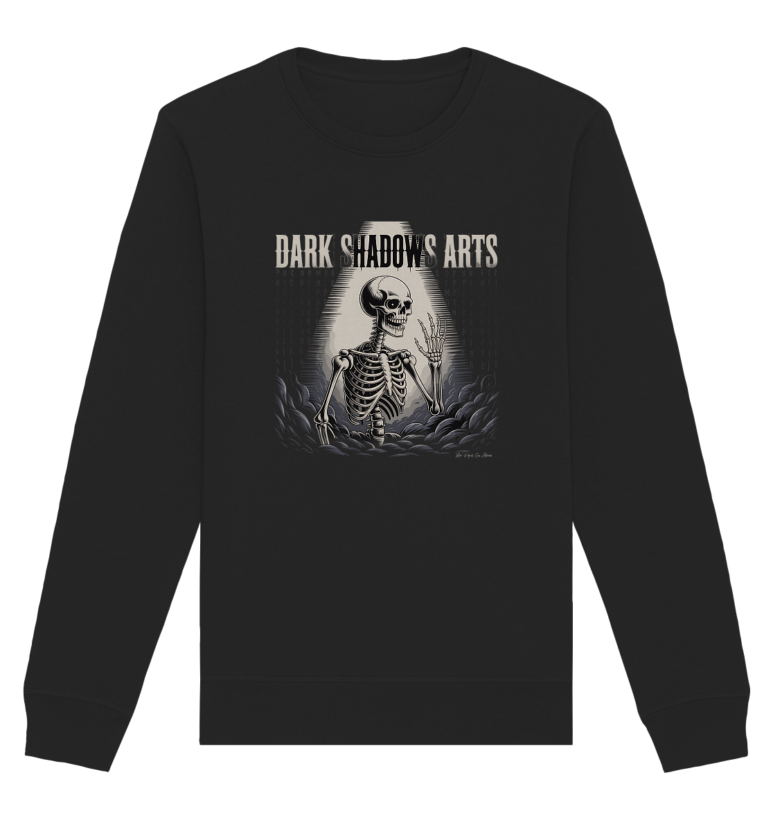 Defiant Bones – Erhobenes Skelett in mystischem Nebel - DSA - Organic Basic Unisex Sweatshirt | Sweatshirts | Dark Shadows Arts