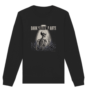 Defiant Bones – Erhobenes Skelett in mystischem Nebel - DSA - Organic Basic Unisex Sweatshirt | Sweatshirts | Dark Shadows Arts