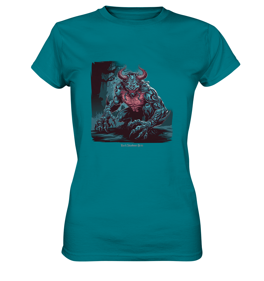 Demon of the Jungle Enraged Sentinel - Ladies Premium Shirt | Lady - Shirts | Dark Shadows Arts