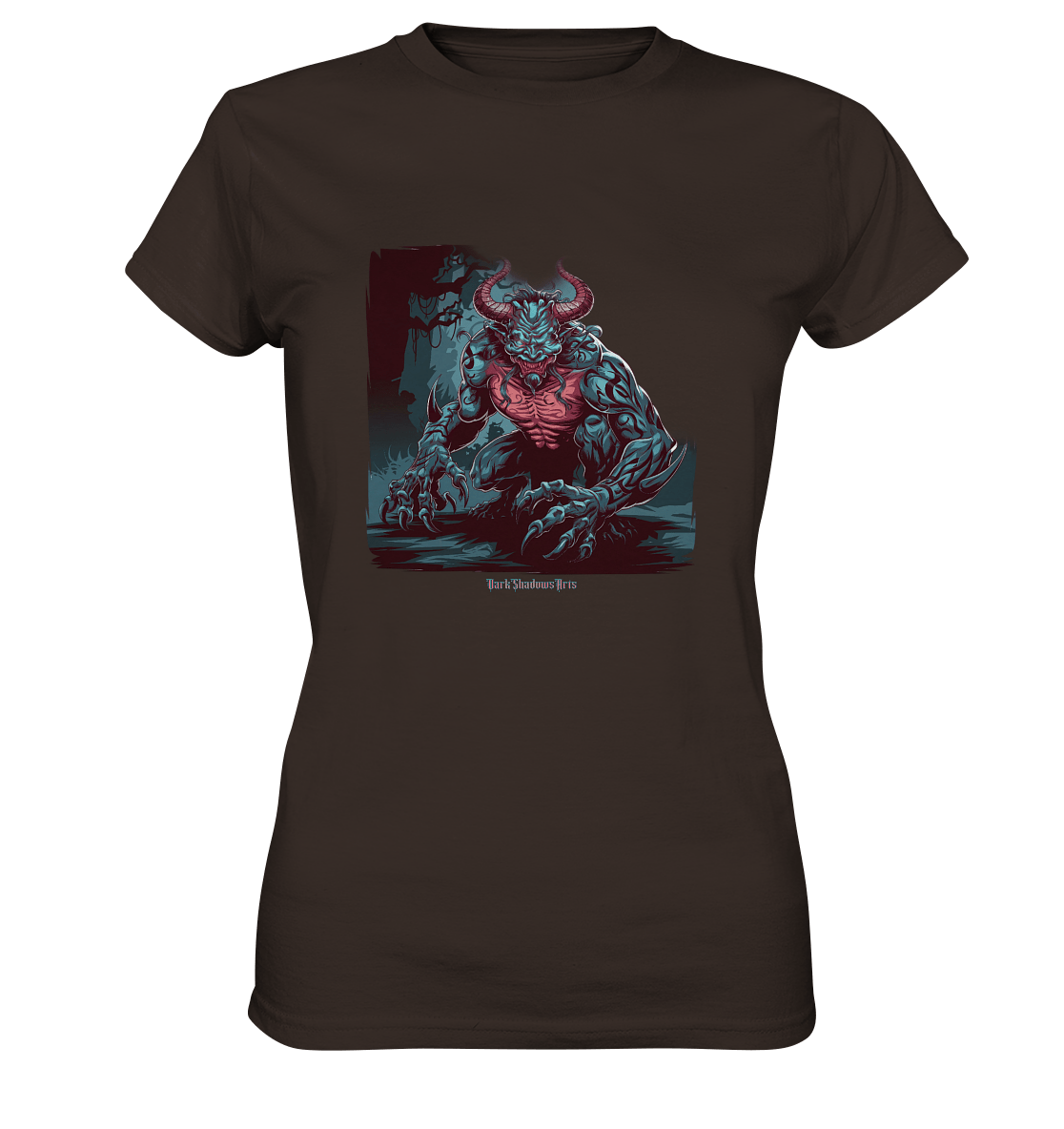 Demon of the Jungle Enraged Sentinel - Ladies Premium Shirt | Lady - Shirts | Dark Shadows Arts