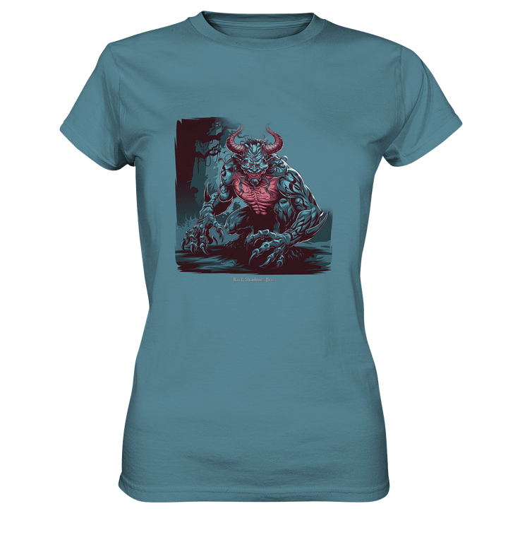 Demon of the Jungle Enraged Sentinel - Ladies Premium Shirt | Lady - Shirts | Dark Shadows Arts