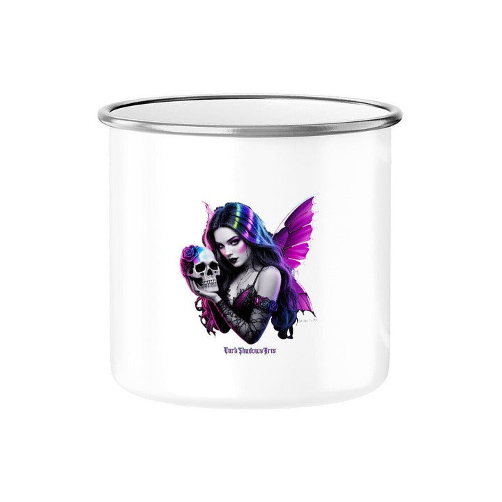 Die Königin der Schattenflügel – Emaille Tasse | Mug | Dark Shadows Arts