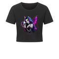 Die Königin der Schattenflügel – Ladies Cropped Tee | T-Shirt | Dark Shadows Arts