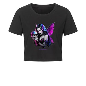 Die Königin der Schattenflügel – Ladies Cropped Tee | T-Shirt | Dark Shadows Arts