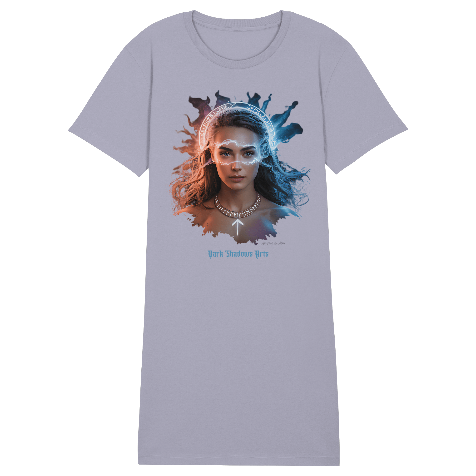 Die Wächterin des Nebels - Ladies Organic Shirt Dress - Ladies Organic Shirt Dress | Lady - Shirts | Dark Shadows Arts