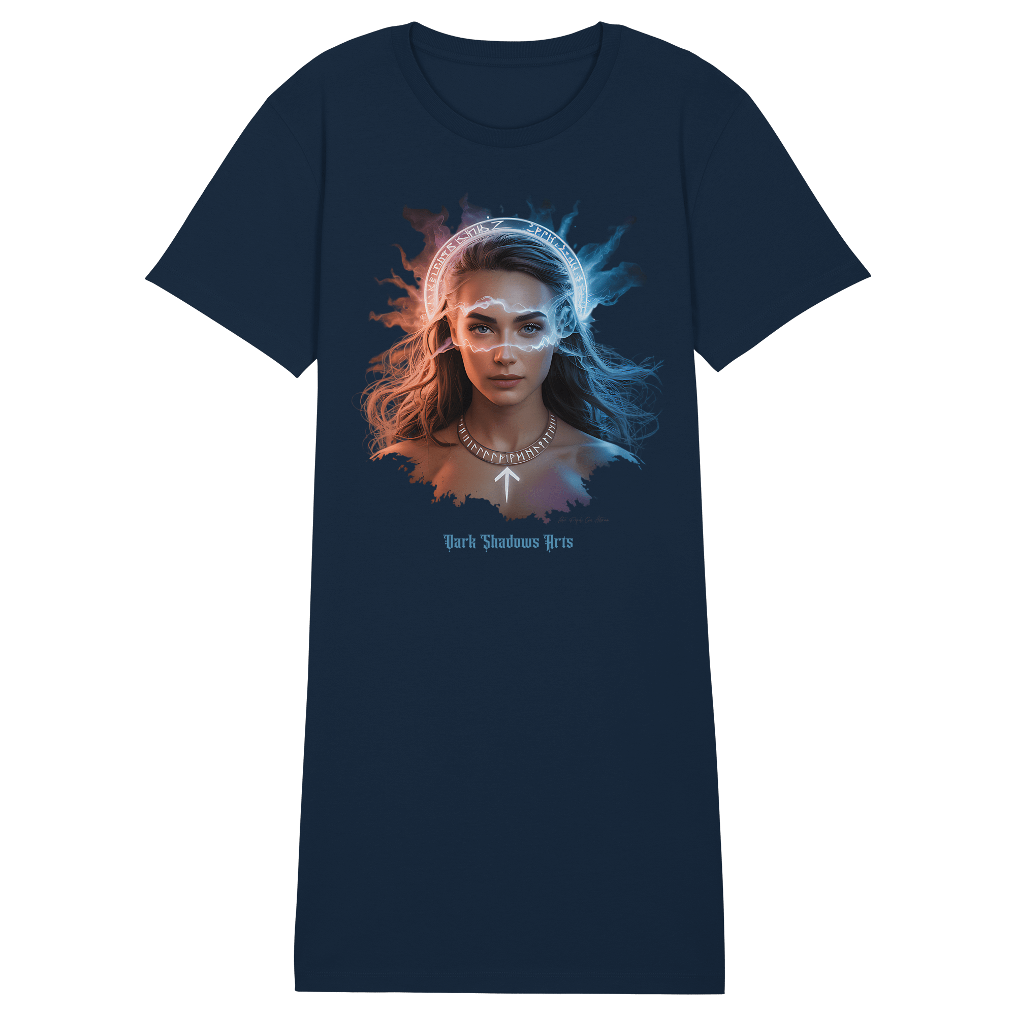 Die Wächterin des Nebels - Ladies Organic Shirt Dress - Ladies Organic Shirt Dress | Lady - Shirts | Dark Shadows Arts