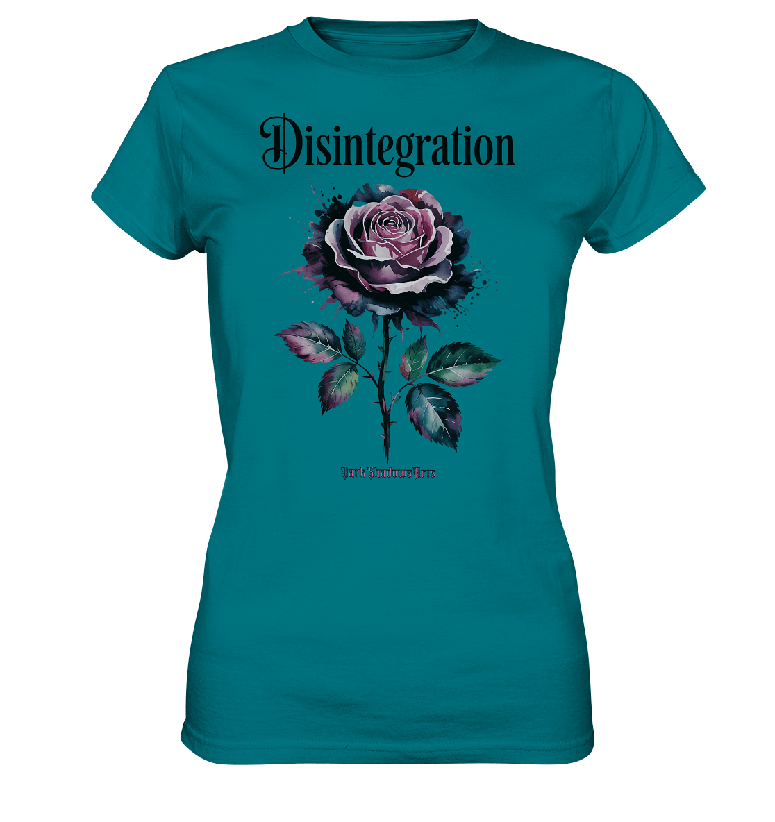 DISINTEGRATION – Symbolträchtige Kunst mit stilisierter Rose - Ladies Premium Shirt | Lady - Shirts | Dark Shadows Arts