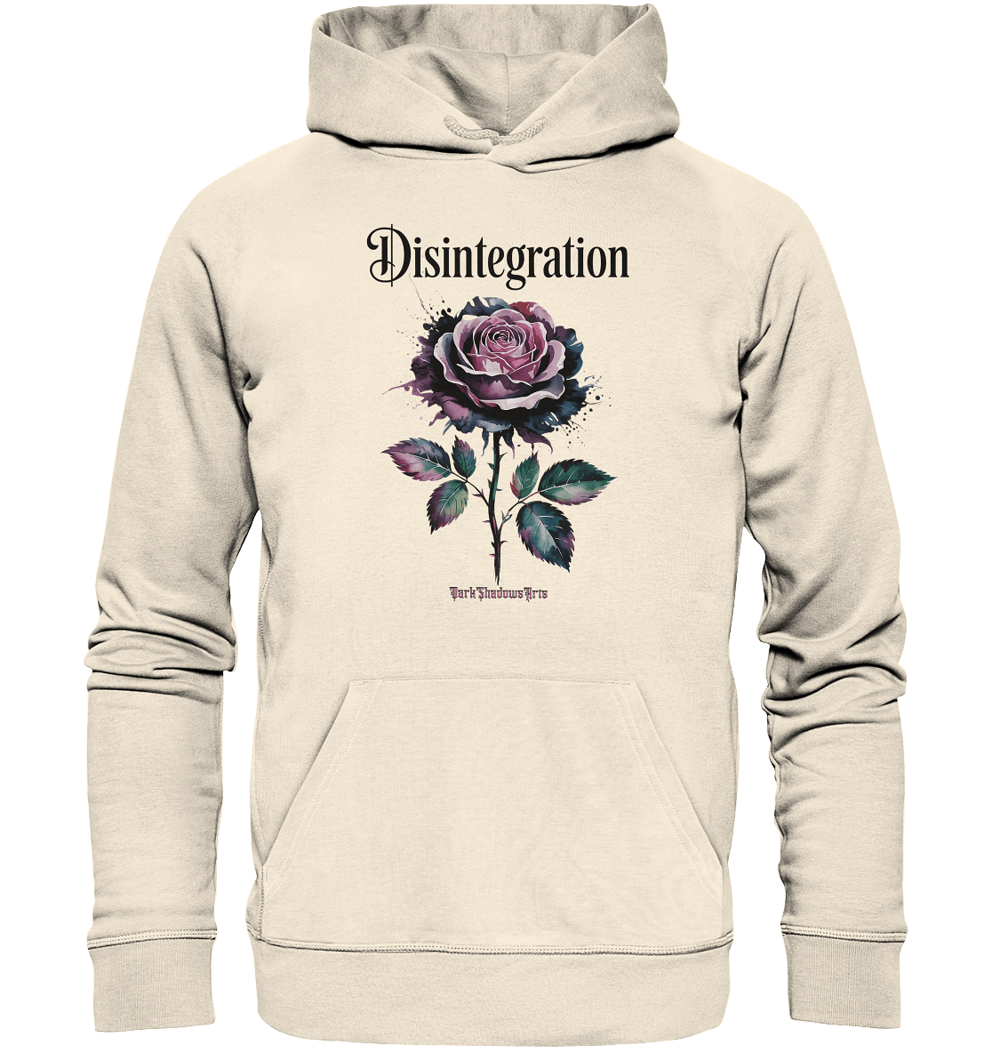 DISINTEGRATION – Symbolträchtige Kunst mit stilisierter Rose - Organic Hoodie | Hoodies | Dark Shadows Arts