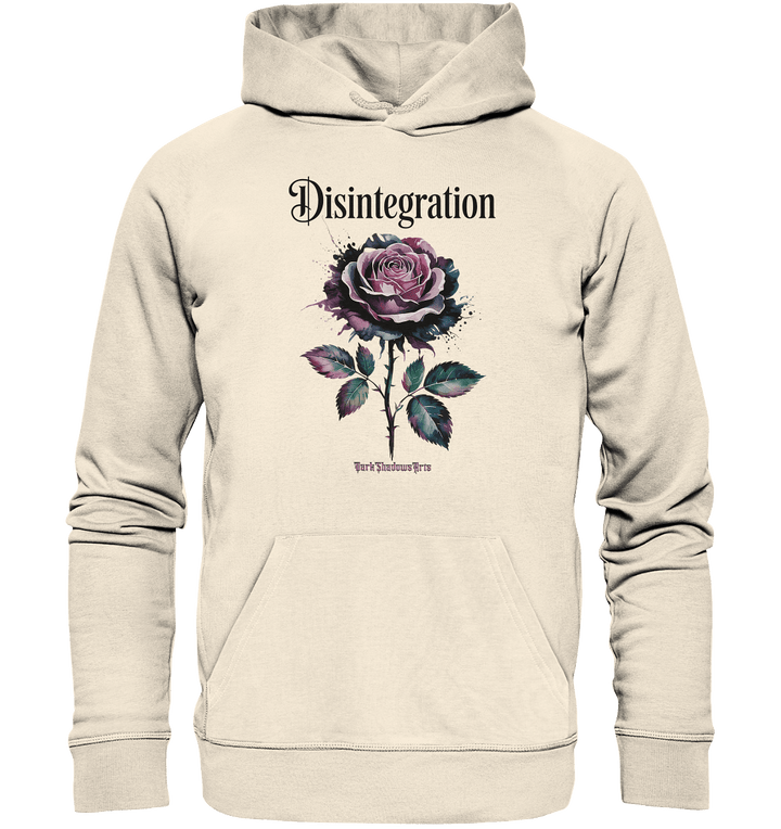 DISINTEGRATION – Symbolträchtige Kunst mit stilisierter Rose - Organic Hoodie | Hoodies | Dark Shadows Arts