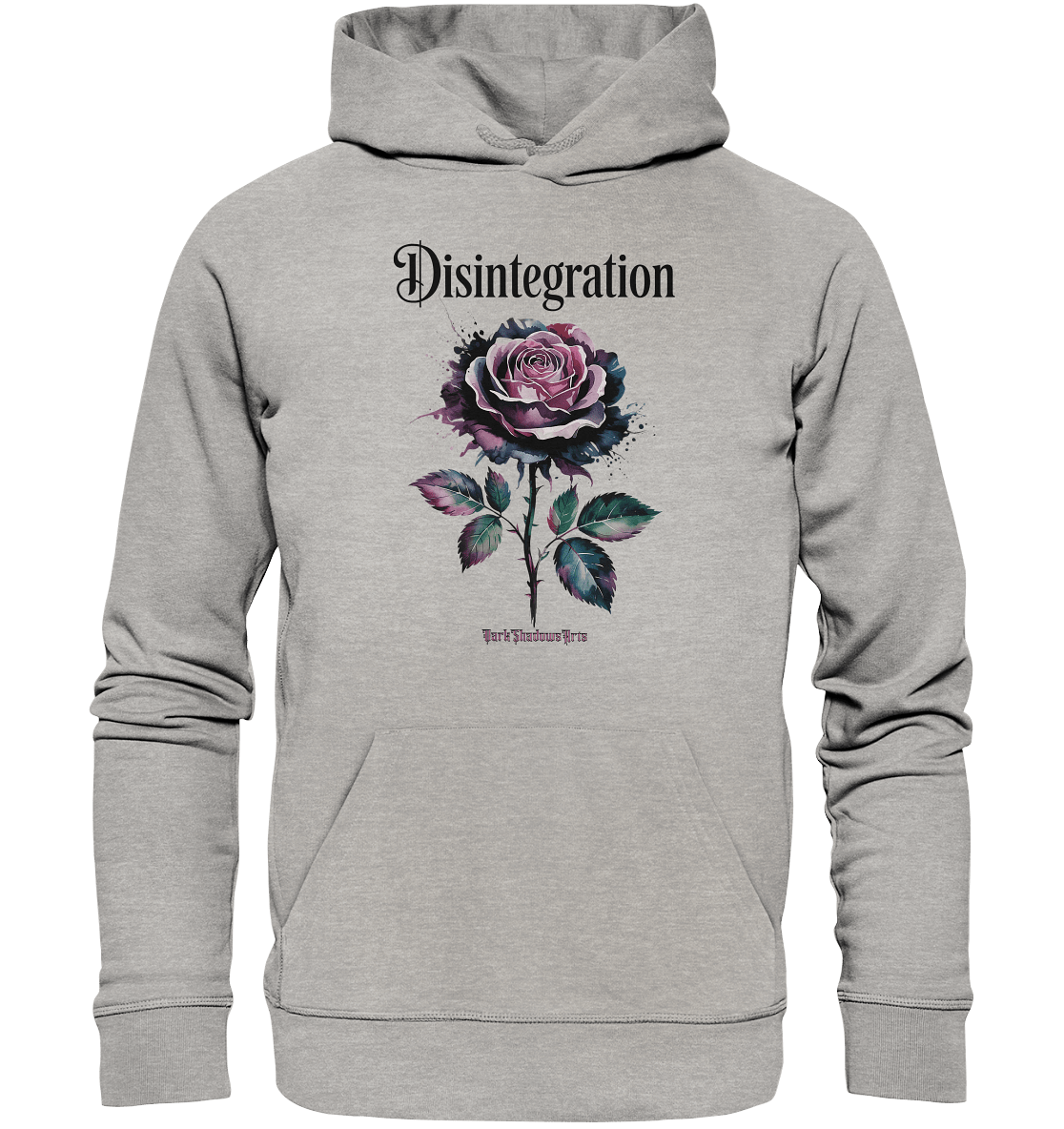 DISINTEGRATION – Symbolträchtige Kunst mit stilisierter Rose - Organic Hoodie | Hoodies | Dark Shadows Arts