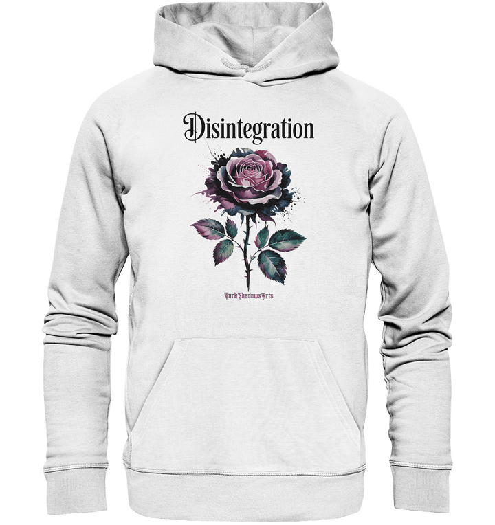 DISINTEGRATION – Symbolträchtige Kunst mit stilisierter Rose - Organic Hoodie | Hoodies | Dark Shadows Arts