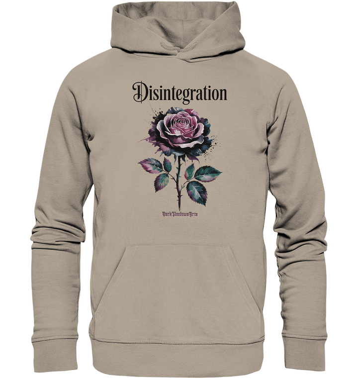 DISINTEGRATION – Symbolträchtige Kunst mit stilisierter Rose - Organic Hoodie | Hoodies | Dark Shadows Arts