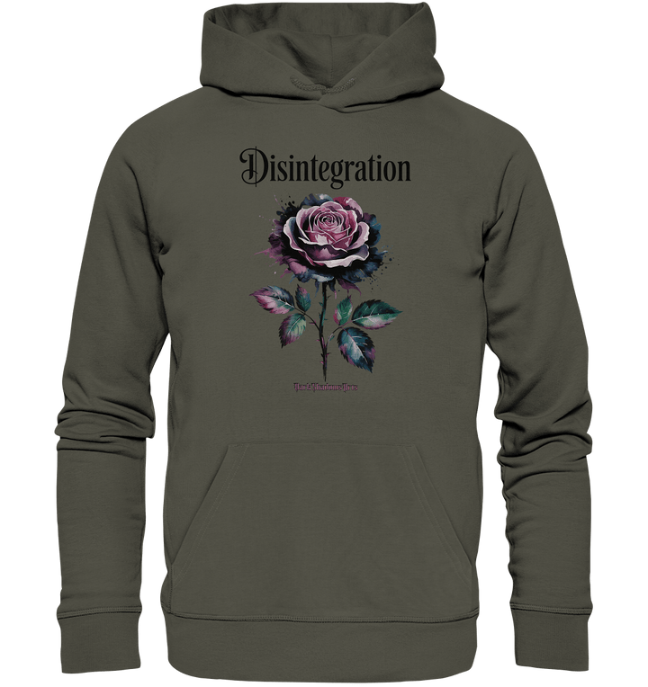 DISINTEGRATION – Symbolträchtige Kunst mit stilisierter Rose - Organic Hoodie | Hoodies | Dark Shadows Arts