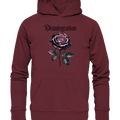 DISINTEGRATION – Symbolträchtige Kunst mit stilisierter Rose - Organic Hoodie | Hoodies | Dark Shadows Arts