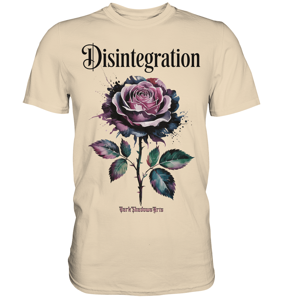 DISINTEGRATION – Symbolträchtige Kunst mit stilisierter Rose - Premium Shirt | Unisex - Shirts | Dark Shadows Arts