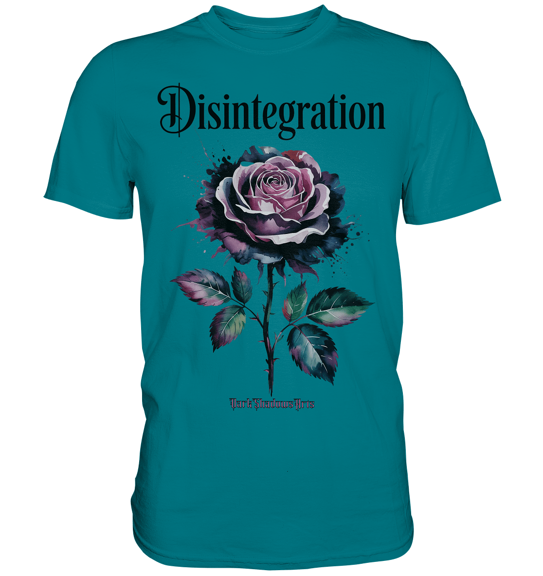 DISINTEGRATION – Symbolträchtige Kunst mit stilisierter Rose - Premium Shirt | Unisex - Shirts | Dark Shadows Arts