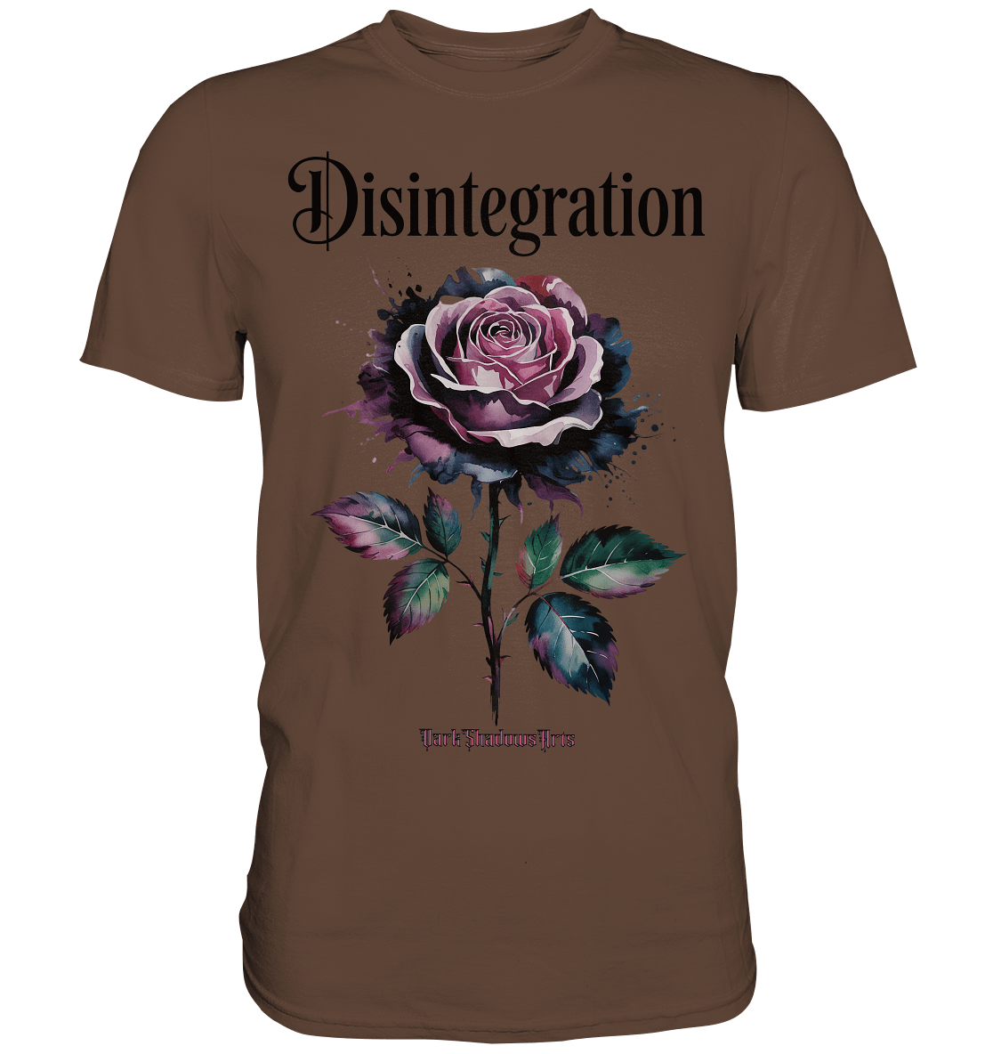 DISINTEGRATION – Symbolträchtige Kunst mit stilisierter Rose - Premium Shirt | Unisex - Shirts | Dark Shadows Arts