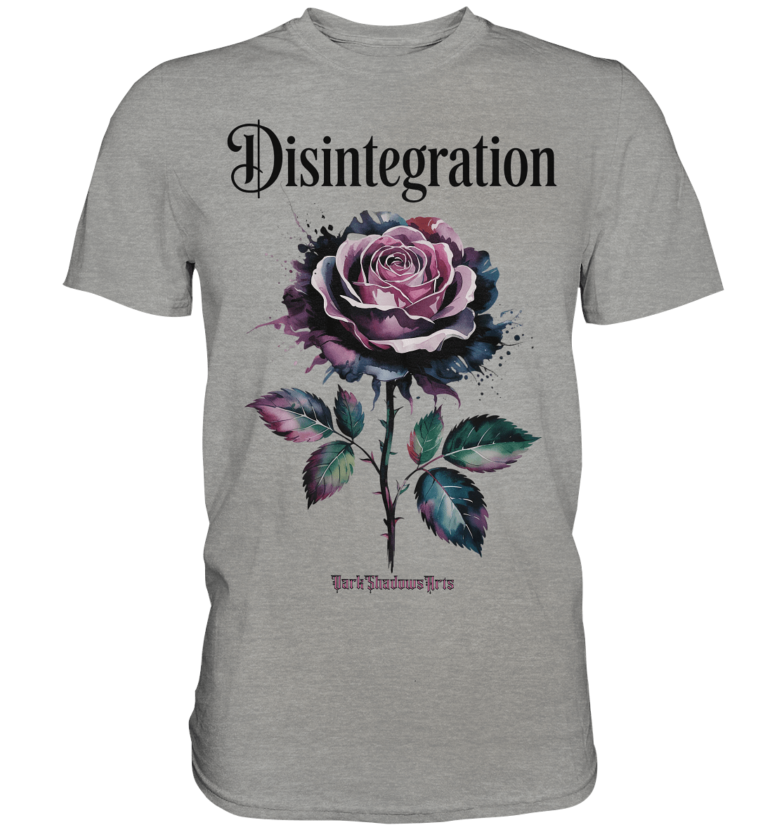 DISINTEGRATION – Symbolträchtige Kunst mit stilisierter Rose - Premium Shirt | Unisex - Shirts | Dark Shadows Arts