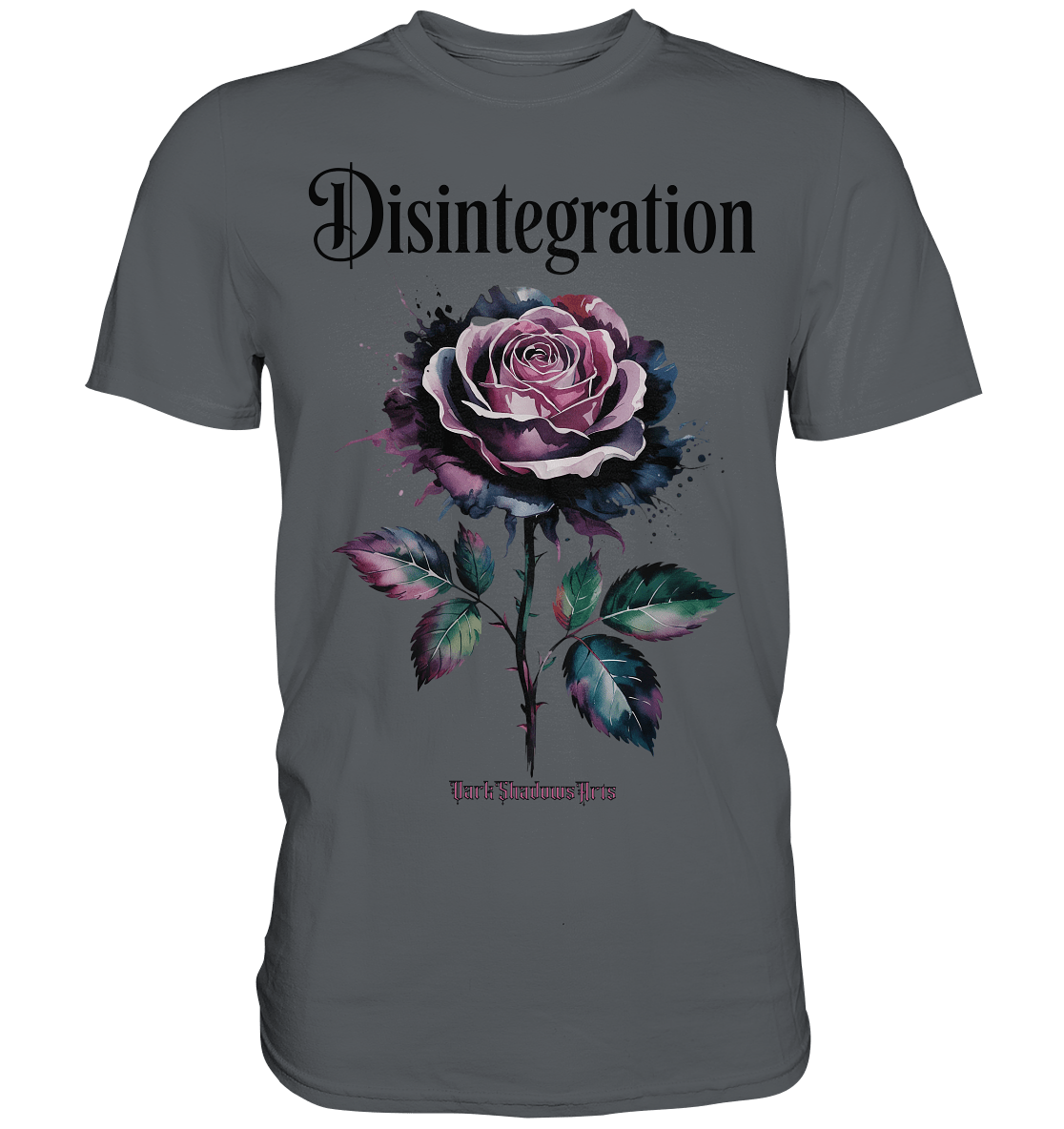 DISINTEGRATION – Symbolträchtige Kunst mit stilisierter Rose - Premium Shirt | Unisex - Shirts | Dark Shadows Arts