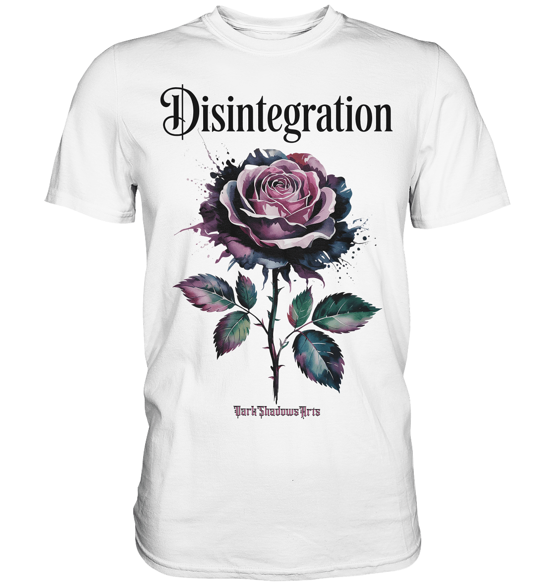 DISINTEGRATION – Symbolträchtige Kunst mit stilisierter Rose - Premium Shirt | Unisex - Shirts | Dark Shadows Arts
