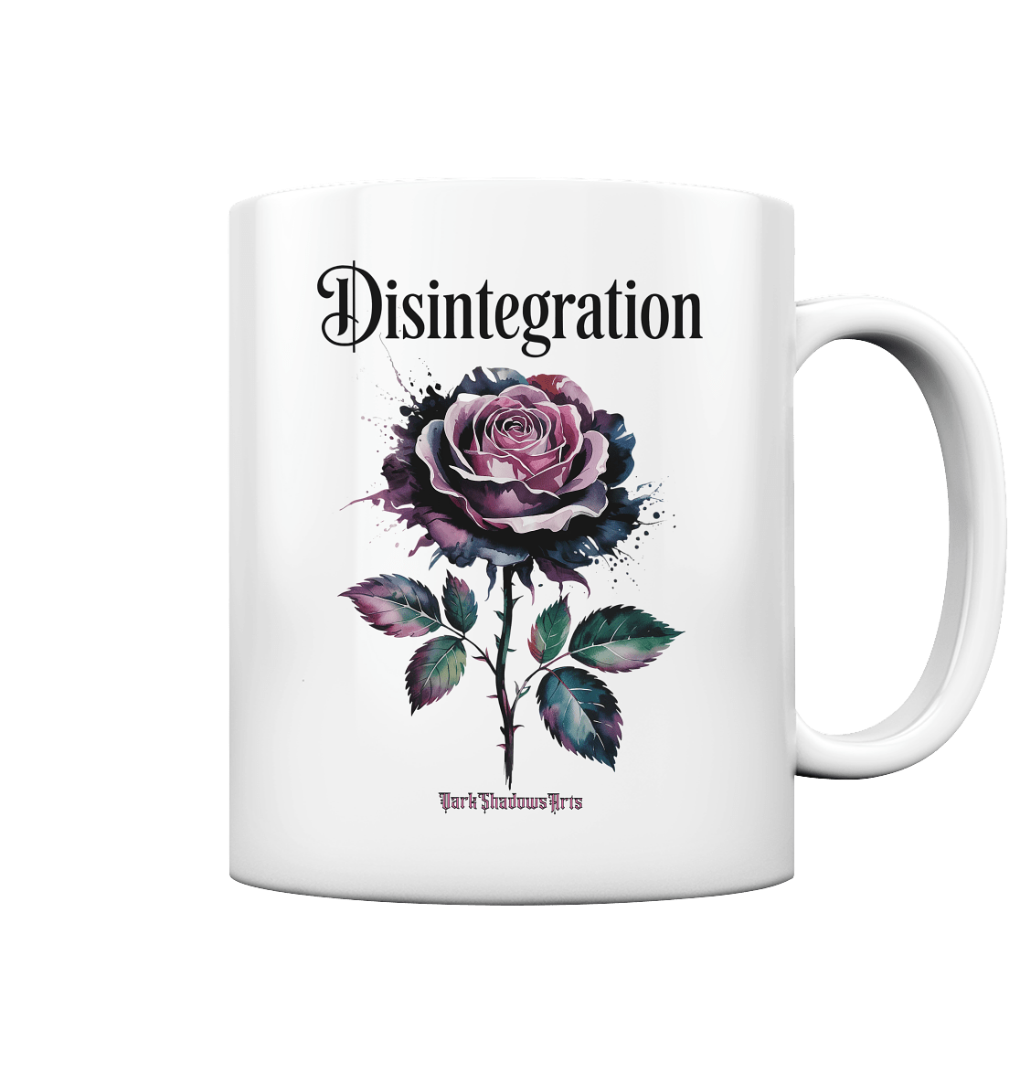 DISINTEGRATION – Symbolträchtige Kunst mit stilisierter Rose - Tasse glossy | Trinkgefäße | Dark Shadows Arts