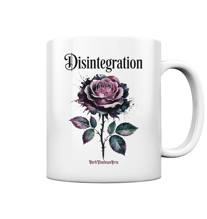 DISINTEGRATION – Symbolträchtige Kunst mit stilisierter Rose - Tasse glossy | Trinkgefäße | Dark Shadows Arts