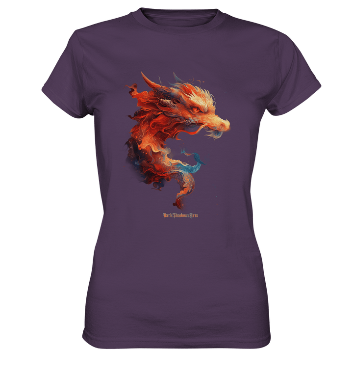Drachenfeuer – Mystische Kreatur in lebendigen Farben - Ladies Premium Shirt | Lady - Shirts | Dark Shadows Arts