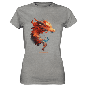 Drachenfeuer – Mystische Kreatur in lebendigen Farben - Ladies Premium Shirt | Lady - Shirts | Dark Shadows Arts