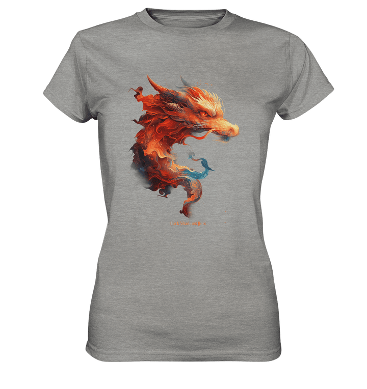 Drachenfeuer – Mystische Kreatur in lebendigen Farben - Ladies Premium Shirt | Lady - Shirts | Dark Shadows Arts