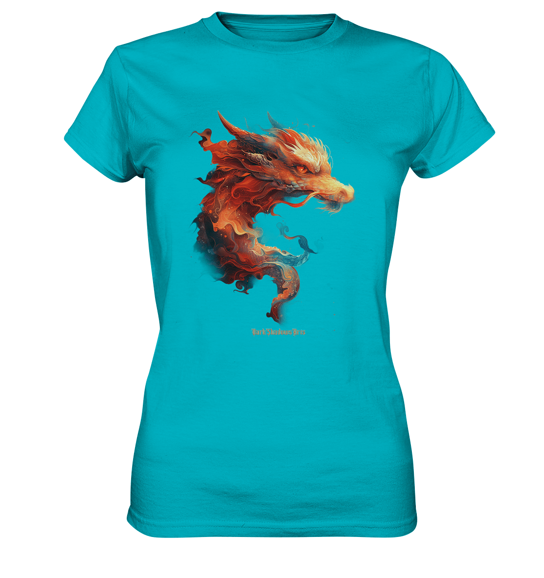 Drachenfeuer – Mystische Kreatur in lebendigen Farben - Ladies Premium Shirt | Lady - Shirts | Dark Shadows Arts