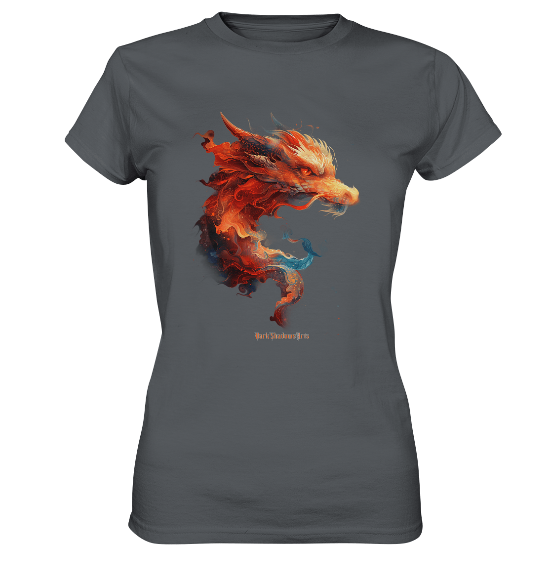 Drachenfeuer – Mystische Kreatur in lebendigen Farben - Ladies Premium Shirt | Lady - Shirts | Dark Shadows Arts