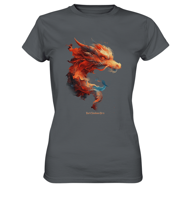 Drachenfeuer – Mystische Kreatur in lebendigen Farben - Ladies Premium Shirt | Lady - Shirts | Dark Shadows Arts