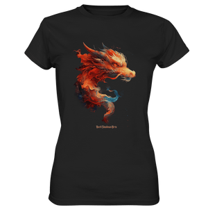 Drachenfeuer – Mystische Kreatur in lebendigen Farben - Ladies Premium Shirt | Lady - Shirts | Dark Shadows Arts