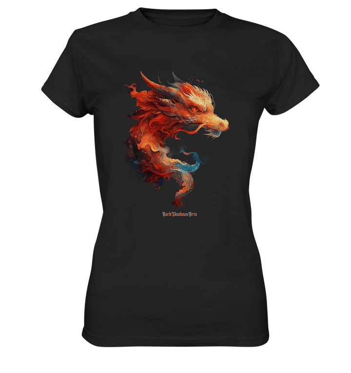 Drachenfeuer – Mystische Kreatur in lebendigen Farben - Ladies Premium Shirt | Lady - Shirts | Dark Shadows Arts