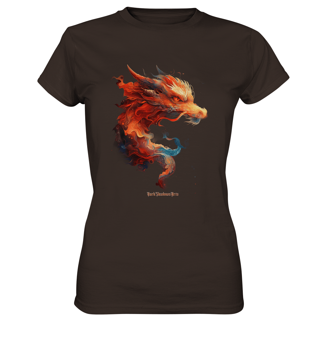 Drachenfeuer – Mystische Kreatur in lebendigen Farben - Ladies Premium Shirt | Lady - Shirts | Dark Shadows Arts