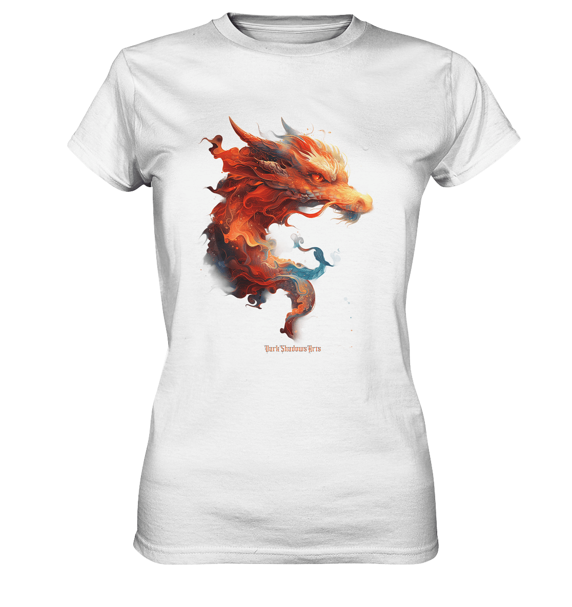 Drachenfeuer – Mystische Kreatur in lebendigen Farben - Ladies Premium Shirt | Lady - Shirts | Dark Shadows Arts