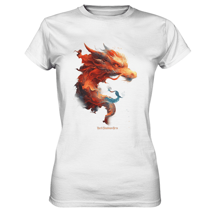 Drachenfeuer – Mystische Kreatur in lebendigen Farben - Ladies Premium Shirt | Lady - Shirts | Dark Shadows Arts