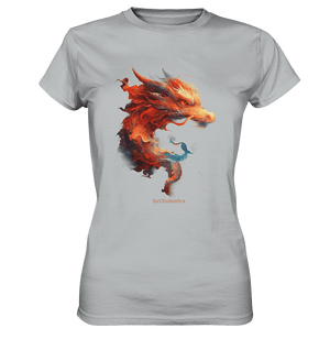 Drachenfeuer – Mystische Kreatur in lebendigen Farben - Ladies Premium Shirt | Lady - Shirts | Dark Shadows Arts