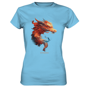 Drachenfeuer – Mystische Kreatur in lebendigen Farben - Ladies Premium Shirt | Lady - Shirts | Dark Shadows Arts