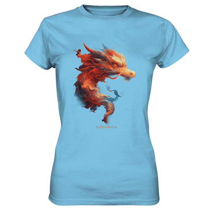 Drachenfeuer – Mystische Kreatur in lebendigen Farben - Ladies Premium Shirt | Lady - Shirts | Dark Shadows Arts