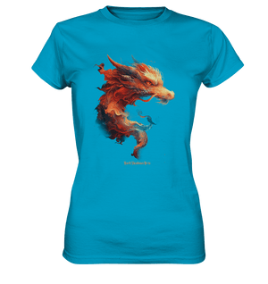 Drachenfeuer – Mystische Kreatur in lebendigen Farben - Ladies Premium Shirt | Lady - Shirts | Dark Shadows Arts