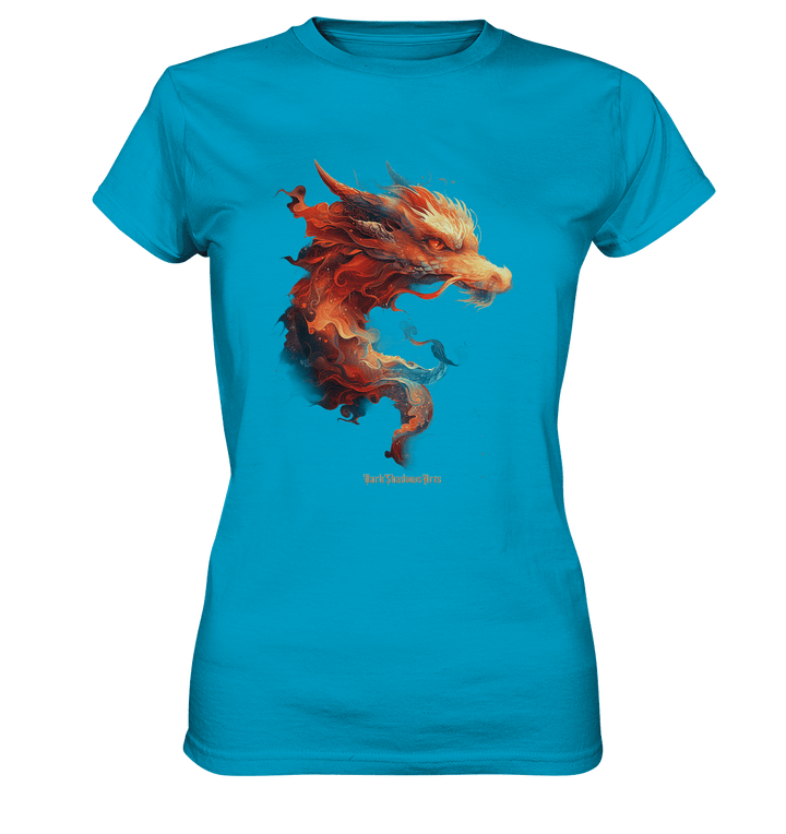 Drachenfeuer – Mystische Kreatur in lebendigen Farben - Ladies Premium Shirt | Lady - Shirts | Dark Shadows Arts