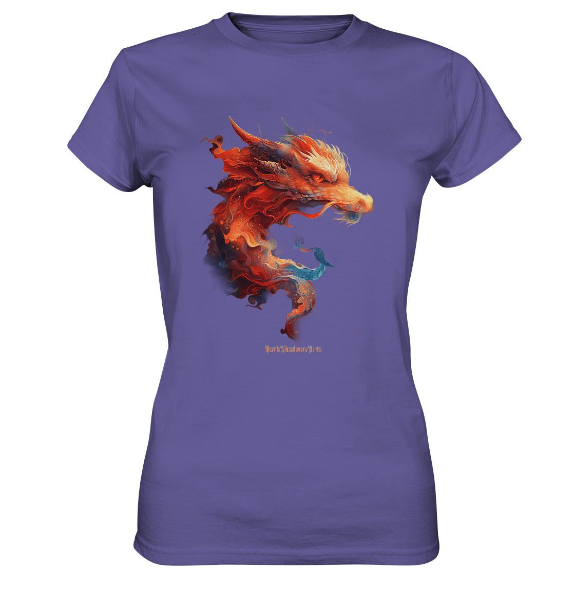 Drachenfeuer – Mystische Kreatur in lebendigen Farben - Ladies Premium Shirt | Lady - Shirts | Dark Shadows Arts