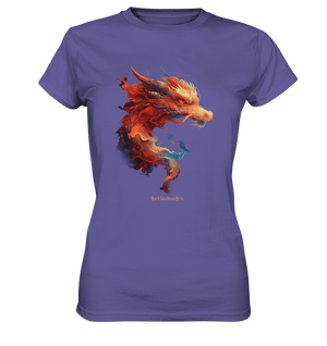 Drachenfeuer – Mystische Kreatur in lebendigen Farben - Ladies Premium Shirt | Lady - Shirts | Dark Shadows Arts