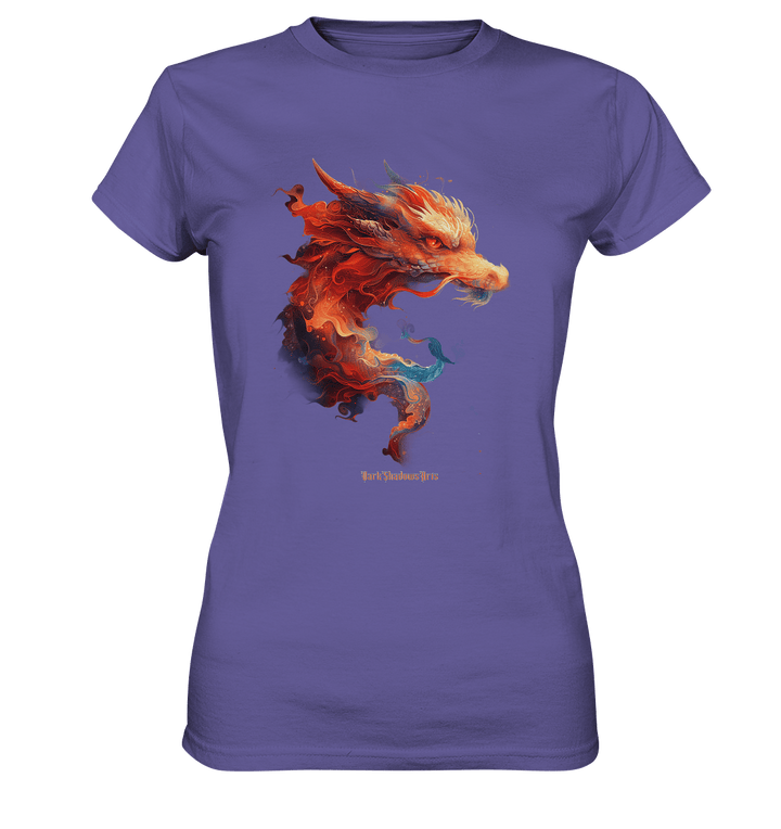 Drachenfeuer – Mystische Kreatur in lebendigen Farben - Ladies Premium Shirt | Lady - Shirts | Dark Shadows Arts
